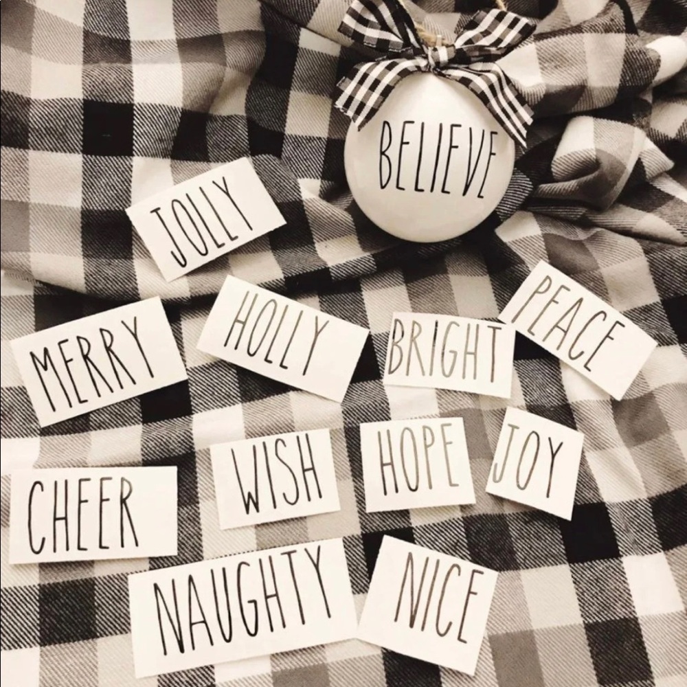 Rae Dunn Inspired christmas Decals
